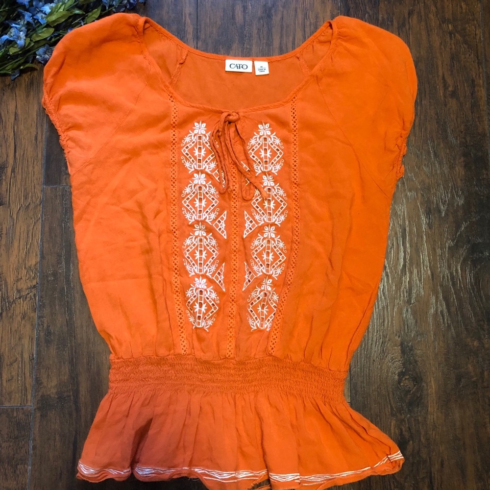 Cato top in orange - Picture 1 of 5